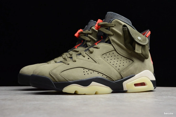 Rep BK air travis medium scott jack 6 jordan cn1084-200 olive cactus 1202